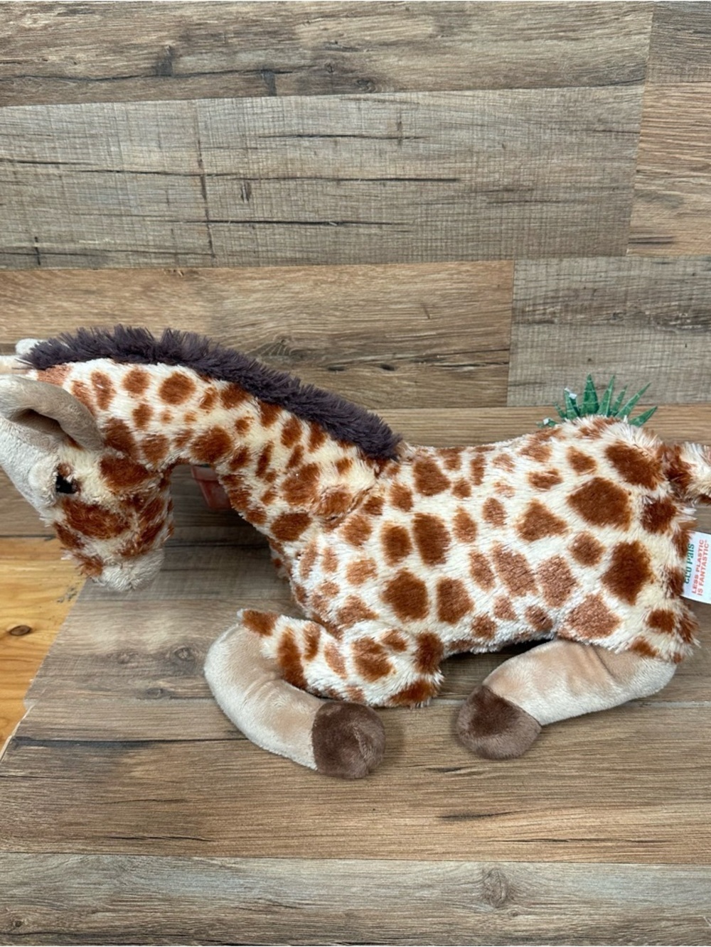 Nature Planet baby giraffe sitting plush stuffed animal